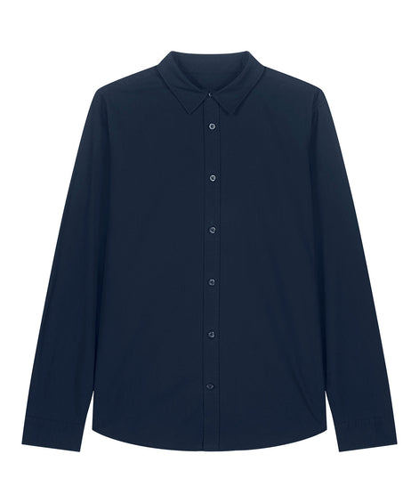 Organic Poplin Long Sleeve Shirt: Womens