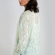 Mint Sheer Floral Shirt