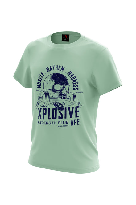 XAPE Skulled & Stacked Tee - Mint Green
