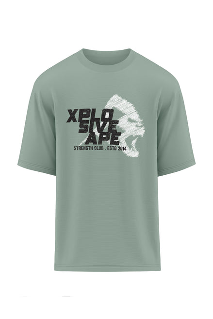 XAPE Strength Club Oversized Tee - Sage
