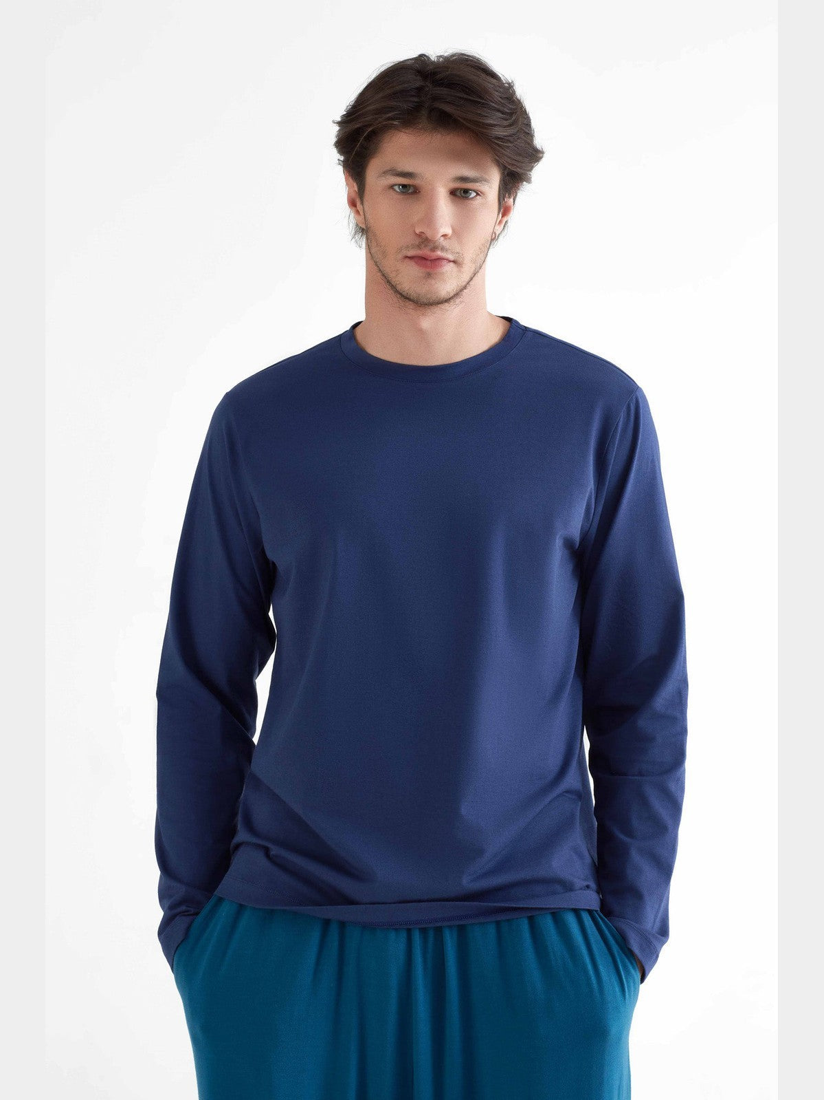 Organic Cotton & Modal Long Sleeve T-Shirt: Men's