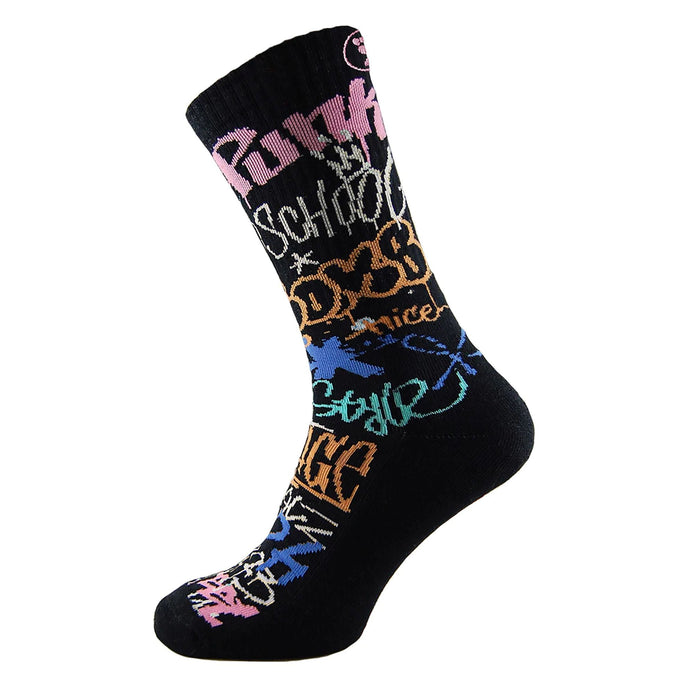 Mens Crew Socks with Street Graffiti