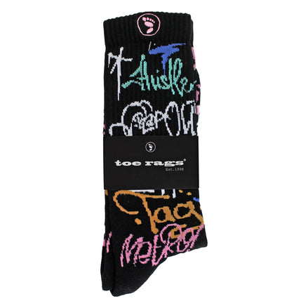 Mens Crew Socks with Street Graffiti