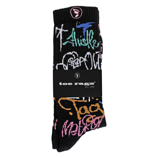 Mens Crew Socks with Street Graffiti