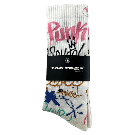 Mens Crew Socks with Street Graffiti
