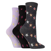 6 Pairs Ladies Multipack of Novelty Design Knitted Boot Socks | Autumn Socks