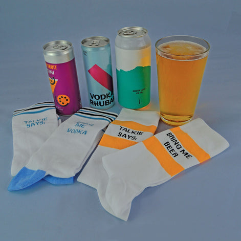 1 Pack Unisex Cotton Novelty Bring Me Beer & Vodka Socks
