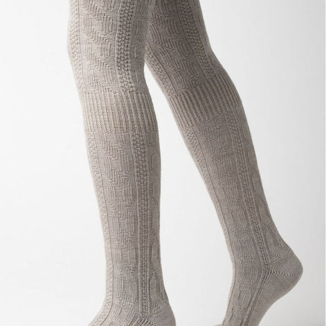 1 Pack Ladies Over the Knee Wool Socks (2 Sizes)