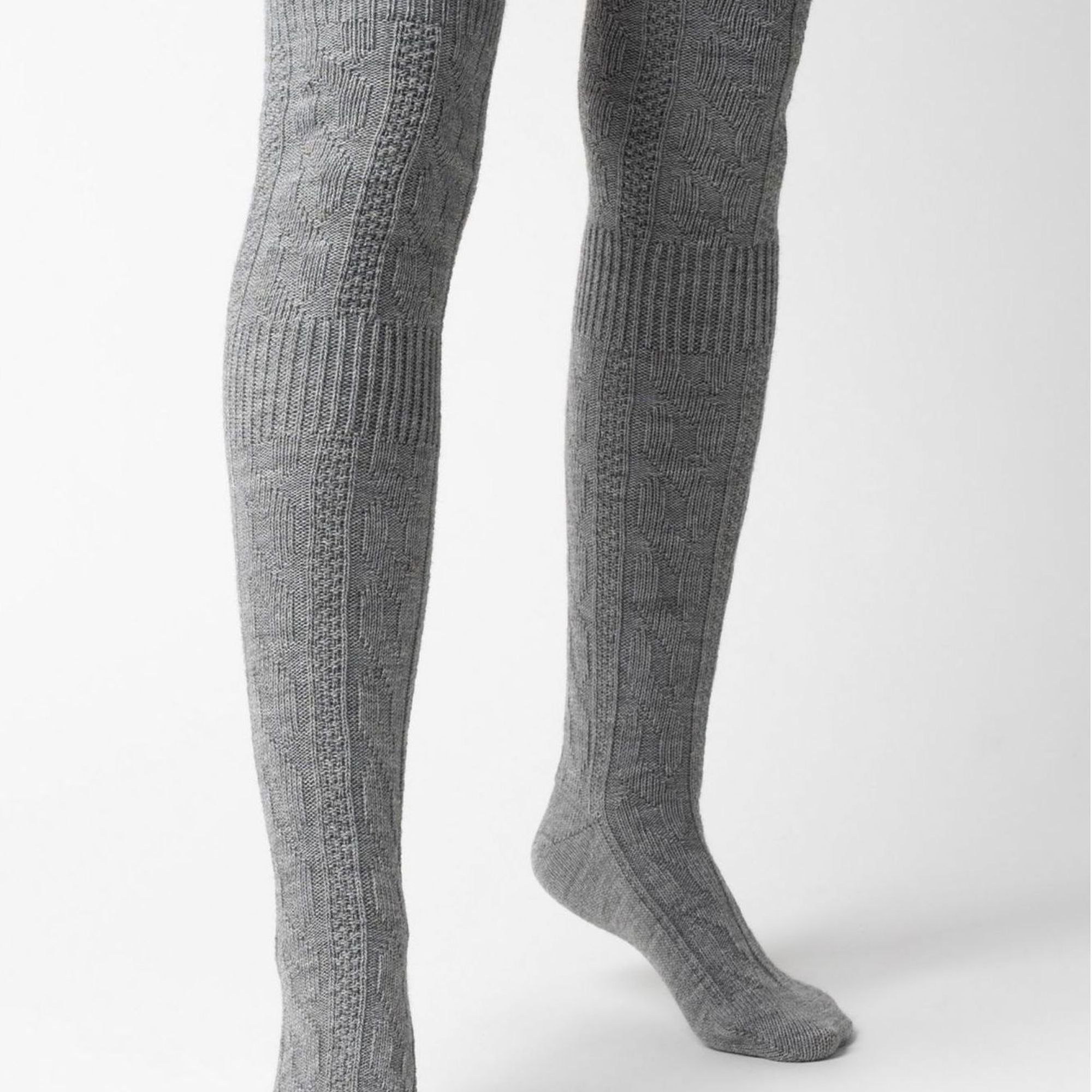 1 Pack Ladies Over the Knee Wool Socks (2 Sizes)