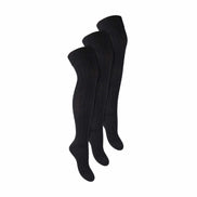 3 Pairs Ladies Extra Long Thigh High Over The Knee Wool Socks