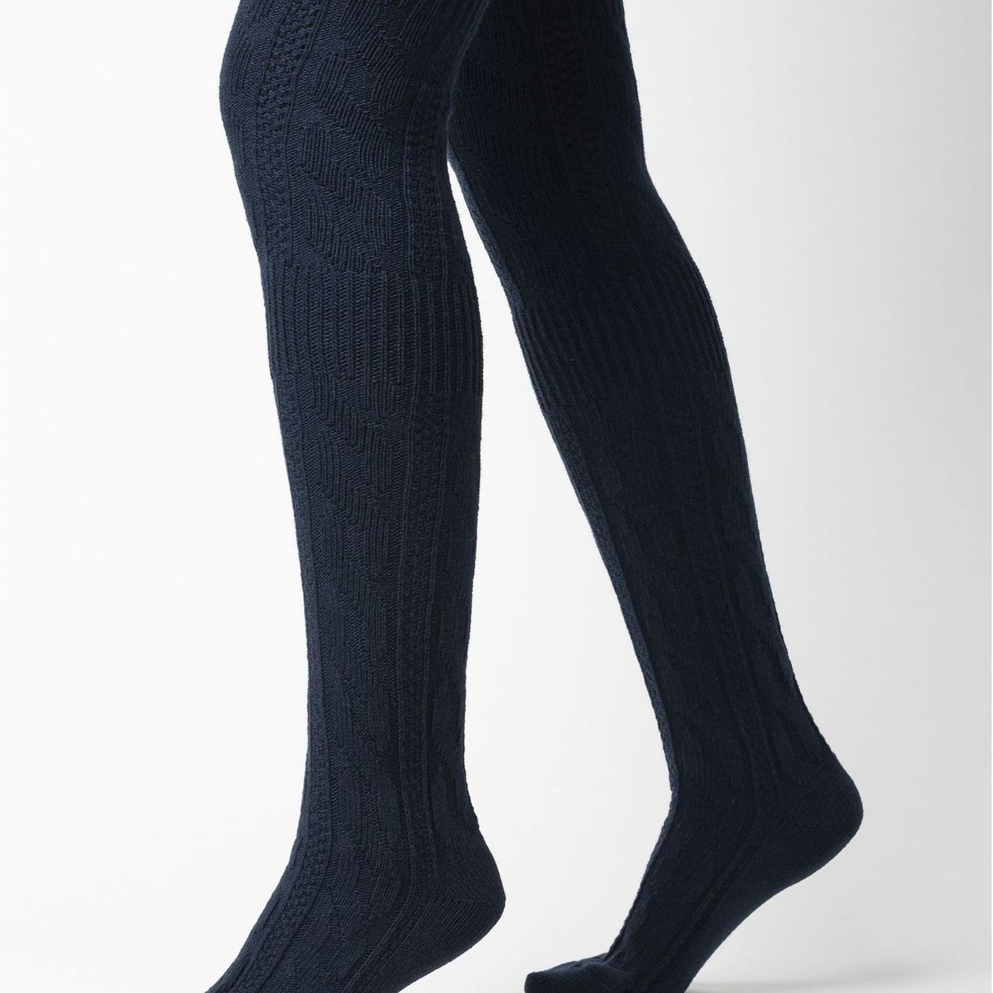 1 Pack Ladies Over the Knee Wool Socks (2 Sizes)