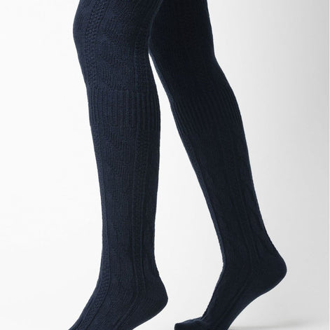1 Pack Ladies Over the Knee Wool Socks (2 Sizes)