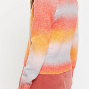 Louche Thao V Neck Space Dyed Cardigan in Orange