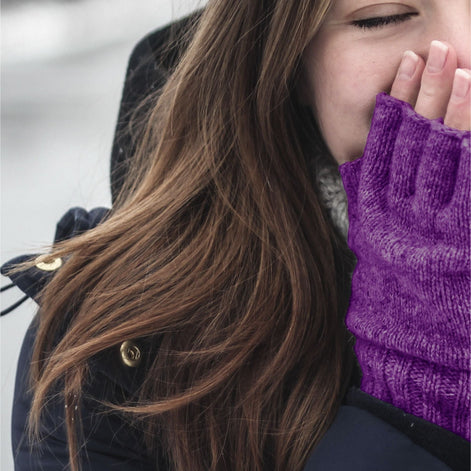 Ladies Thermal 3M Thinsulate Lined Fingerless Gloves for Winter