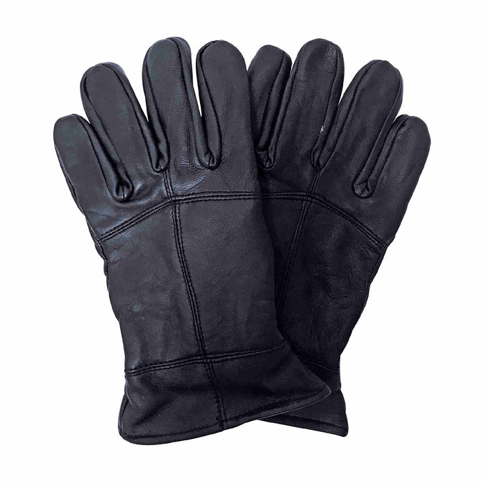Mens Fleece Lined Thinsulate Leather Gloves for Winter