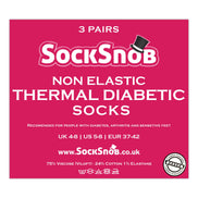 Ladies Thin Non Elastic Thermal Diabetic Socks (Multipack Options)