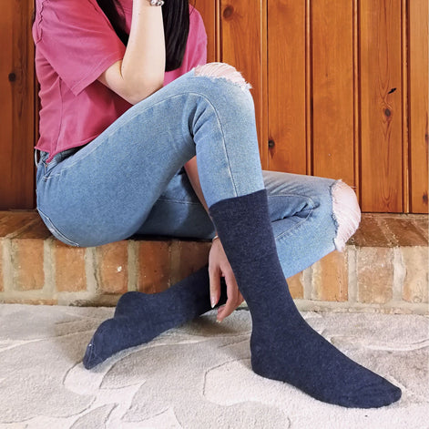 Ladies Thin Non Elastic Thermal Diabetic Socks (Multipack Options)