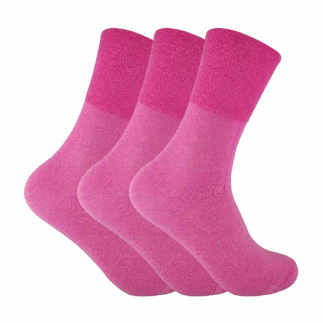 3 Pack Ladies Thin Wide Top Non Elastic Thermal Diabetic Socks