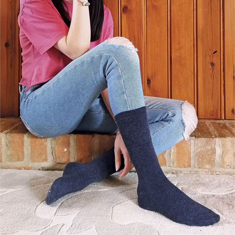 3 Pack Ladies Thin Wide Top Non Elastic Thermal Diabetic Socks