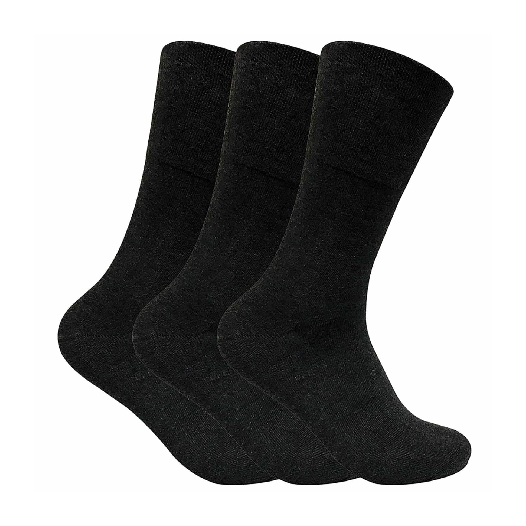 Mens Thin Non Elastic Thermal Diabetic Socks (Multipack Options)