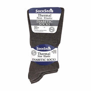 Mens Thin Non Elastic Thermal Diabetic Socks (Multipack Options)