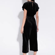 Tiffany Velvet Jumpsuit in Black