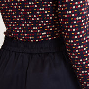 Tilde Sustainable Satin Back Crepe Wide Leg Trousers - Navy
