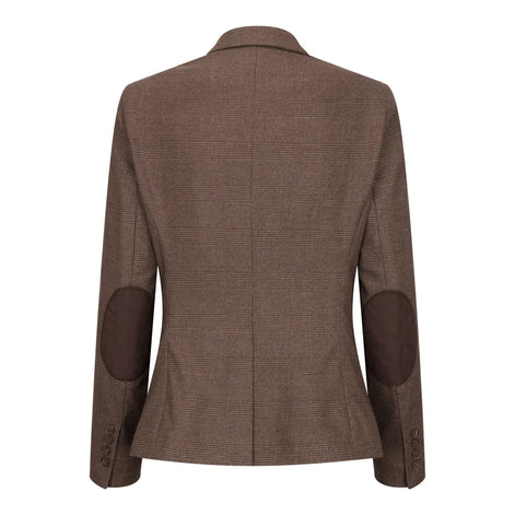 Smart Prince of Wales Check Suit — Brown