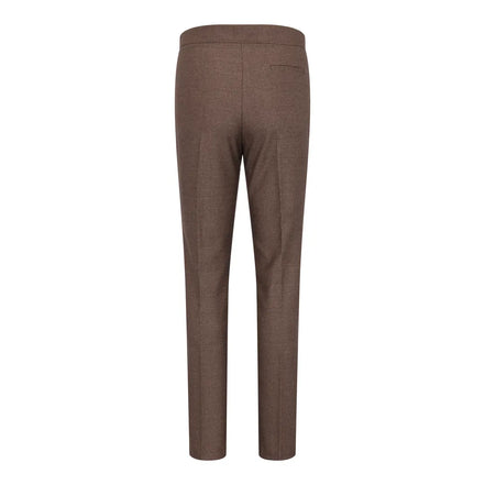 TPW50 - Women's Brown 3 Piece Prince of Wales Check Suit