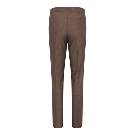 Smart Prince of Wales Check Suit — Brown