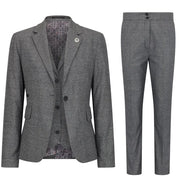 TPW51 - Women's Grey 3 Piece Prince of Wales Check Suit