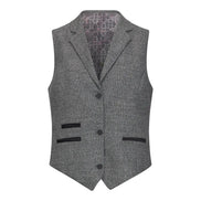 TPW51 - Women's Grey 3 Piece Prince of Wales Check Suit