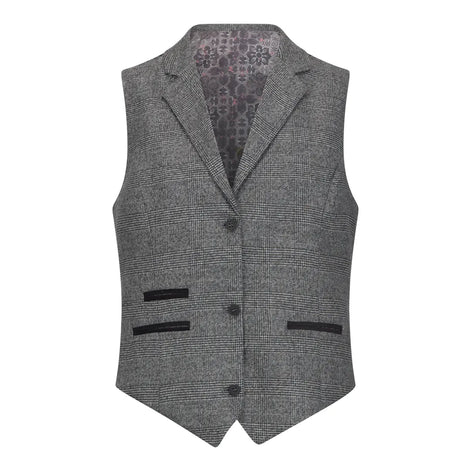 Smart Prince of Wales Check Suit — Grey