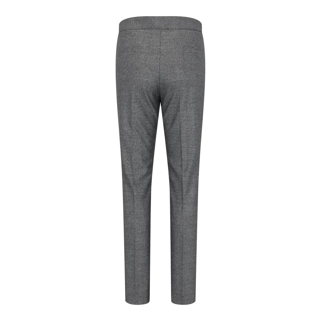 TPW51 - Women's Grey 3 Piece Prince of Wales Check Suit