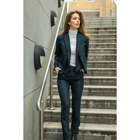 Smart Prince of Wales Check Suit — Green