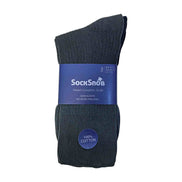 Mens Thin Soft 100% Cotton Non Elastic Dress Socks (Multipack Options)
