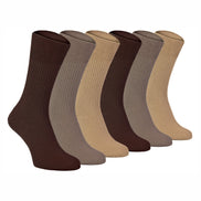 Mens Thin Soft 100% Cotton Non Elastic Dress Socks (Multipack Options)
