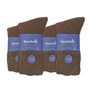 Mens Thin Soft 100% Cotton Non Elastic Dress Socks (Multipack Options)