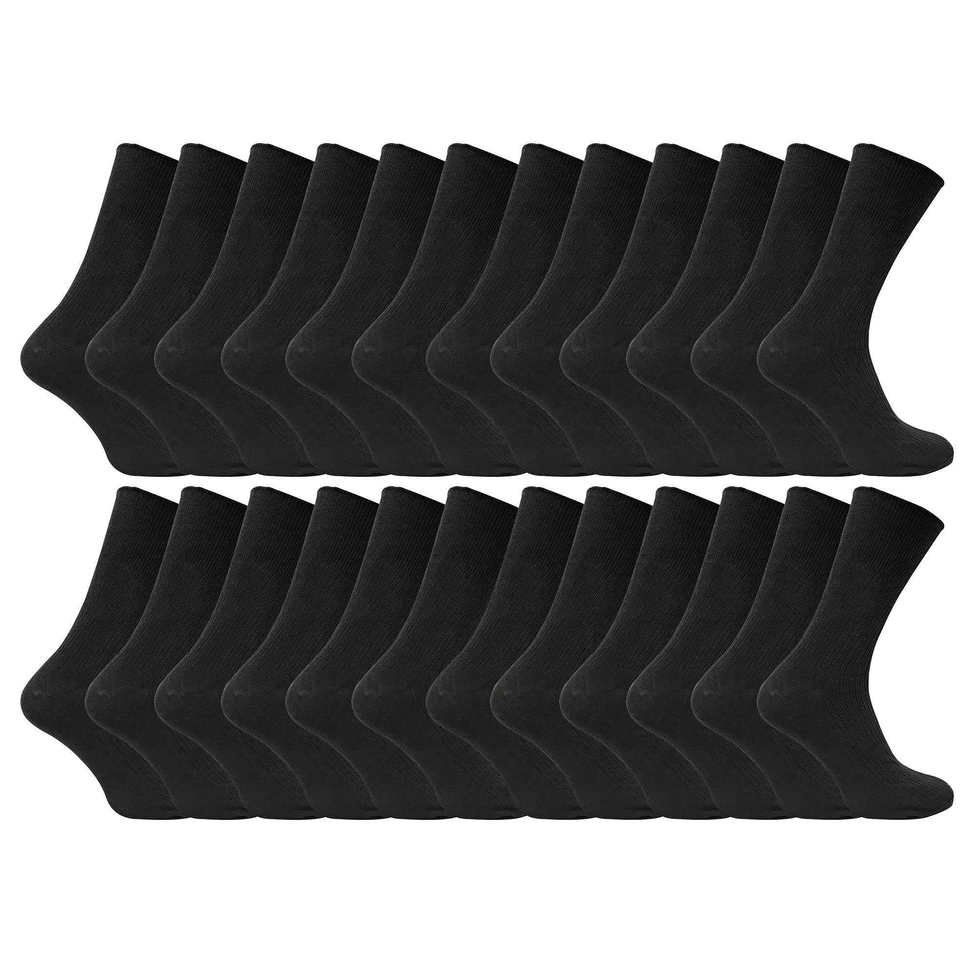 Mens Thin Soft 100% Cotton Non Elastic Dress Socks (Multipack Options)