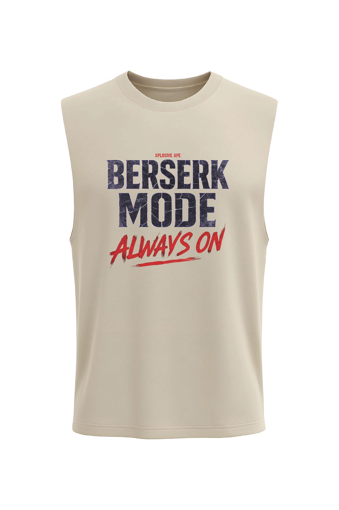 XAPE Berserk Mode on Tank Top - Sand