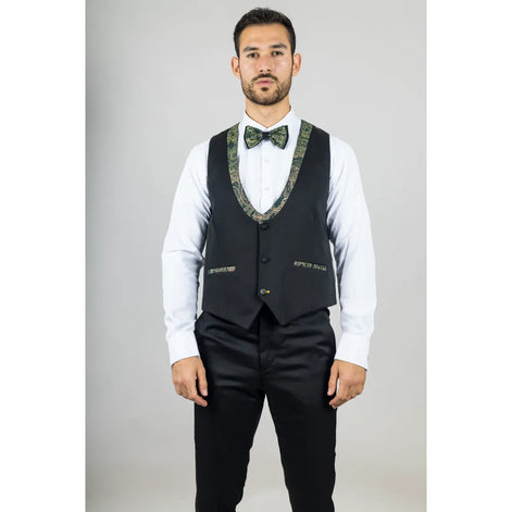 Smart Paisley Wedding Suit — Green