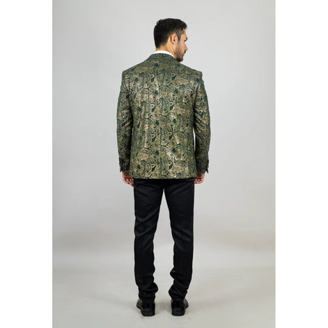 Smart Paisley Wedding Suit — Green