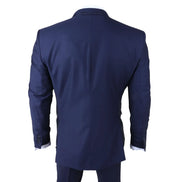 IM30 - Men's Navy 3 Piece Stitch Lapel Formal Suit