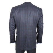 IM31 - Men's Charcoal 3 Piece Prince of Wales Check Suit