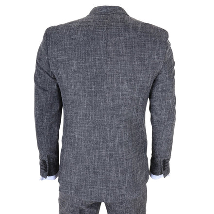 IM33 - Men's Black 3 Piece Tailored Fit Suit