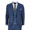 IM50 - Men's Blue Check 3 Piece Tailored Fit Suit