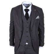 IM51 - Men's Charcoal Check 3 Piece Tailored Fit Suit