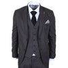 IM51 - Men's Charcoal Check 3 Piece Tailored Fit Suit
