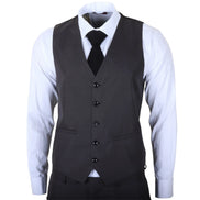 IM51 - Men's Charcoal Check 3 Piece Tailored Fit Suit