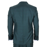 IM52 - Men's Green Check 3 Piece Tailored Fit Suit
